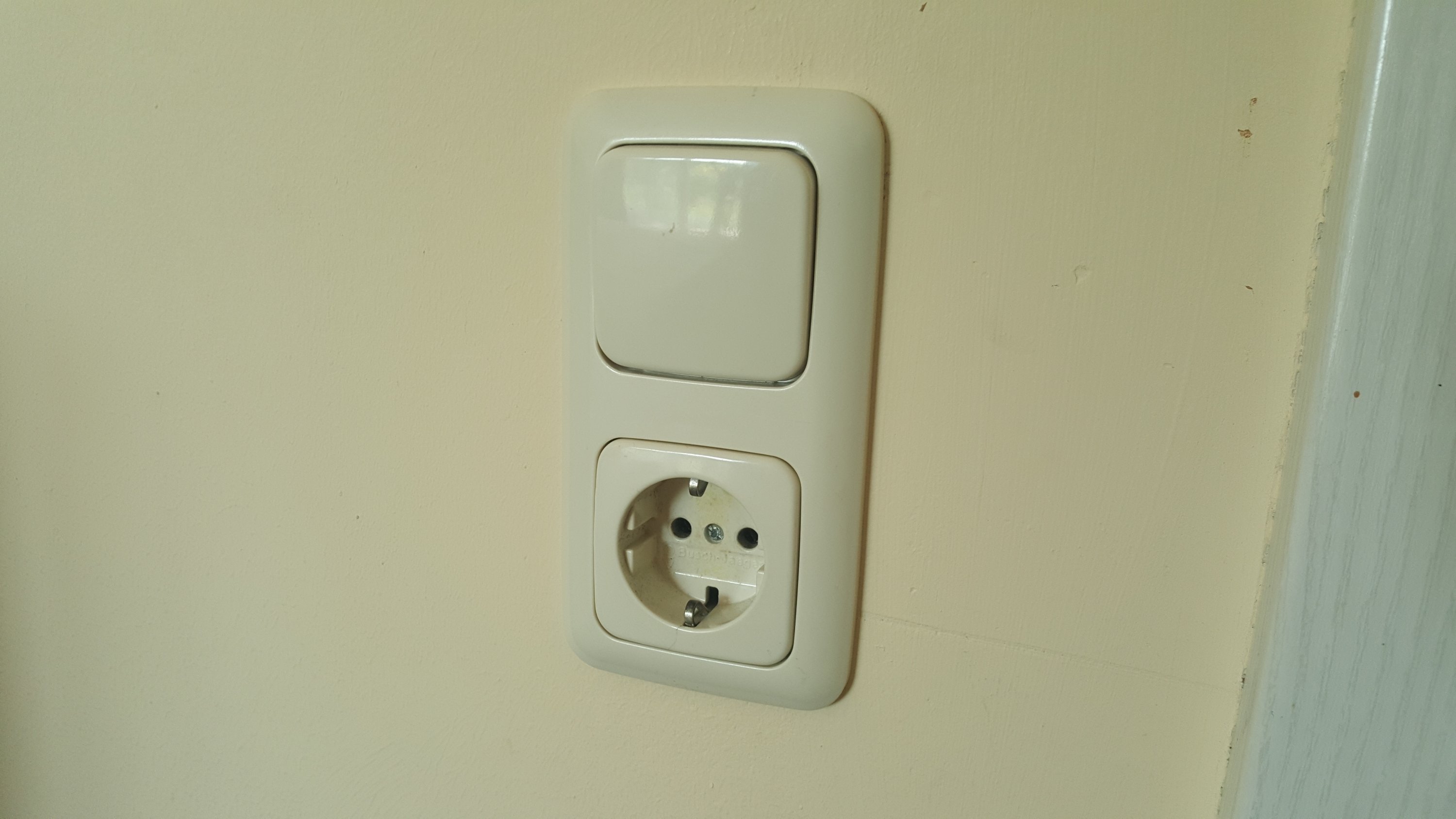 European light switch and outlet